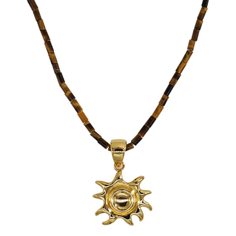 Lucienne Golden Sun Pendant Necklace