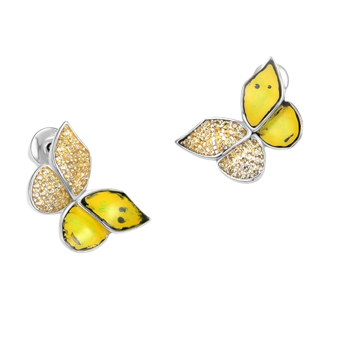 Silver Butterfly Earrings 