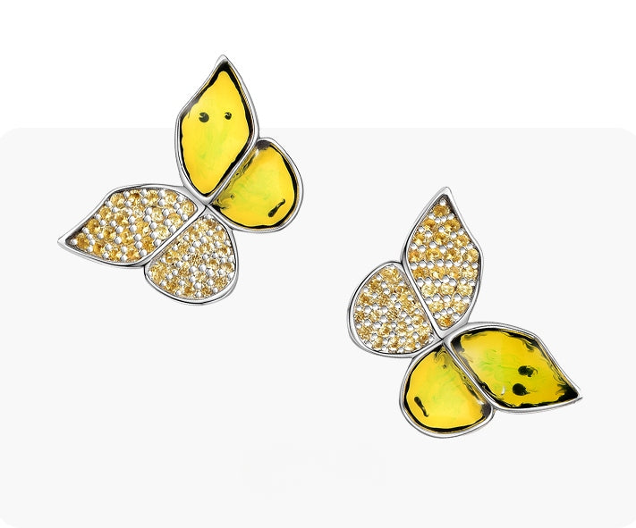 Silver Butterfly Earrings 
