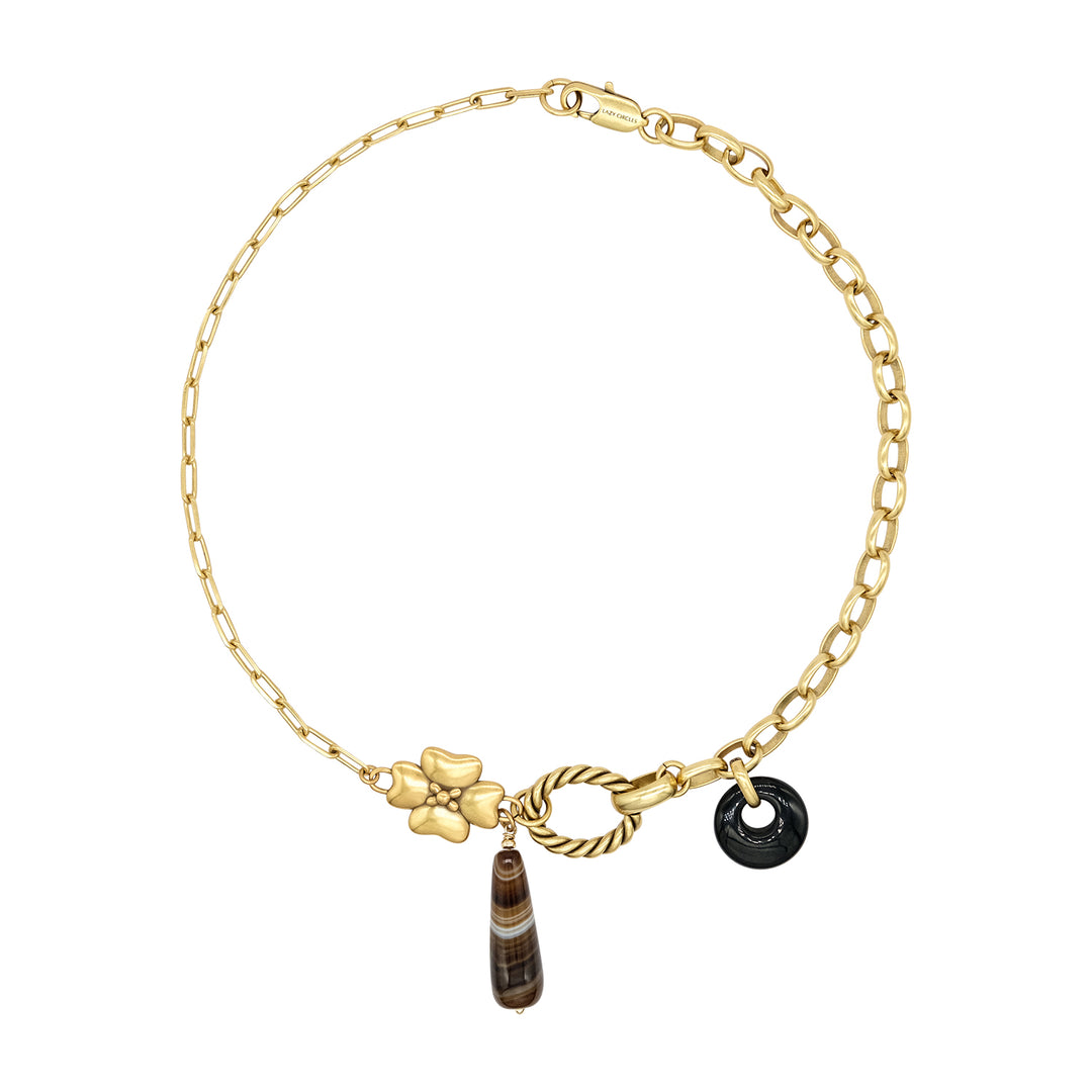 Golden Luck Clover Necklace