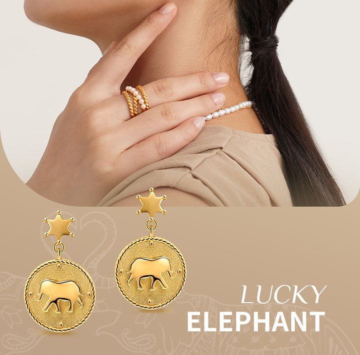 Gold Lucky Earrings 