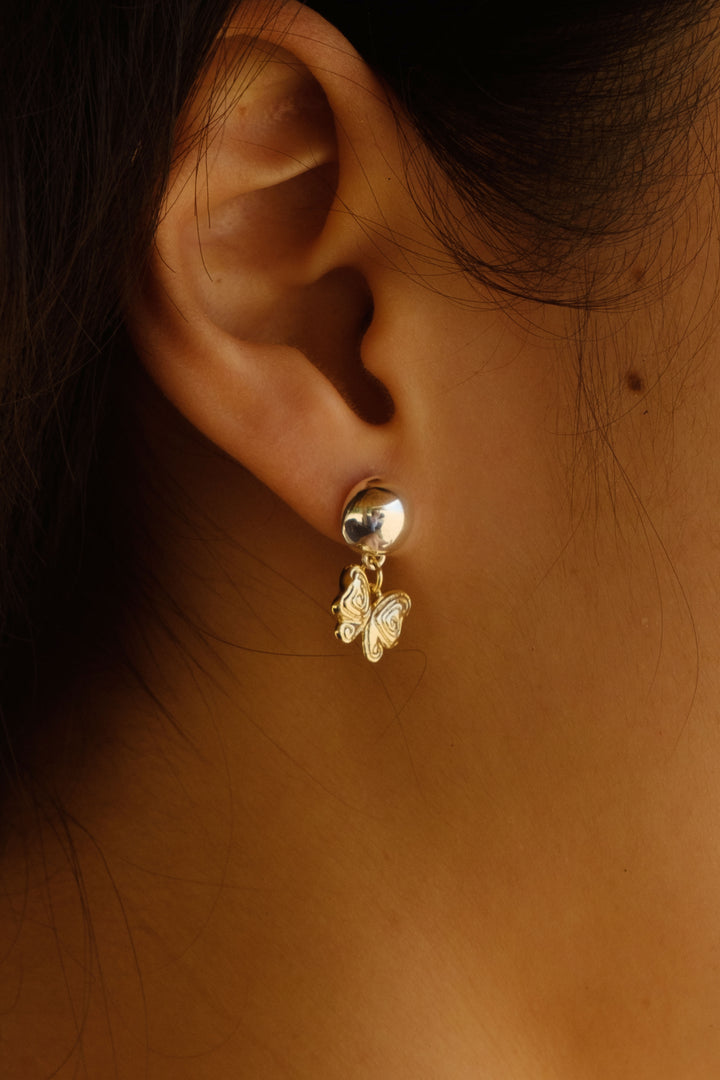 Gold Butterfly Earrings 