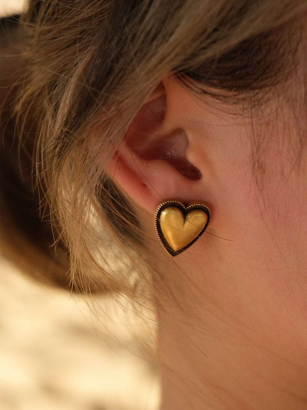 Golden Heart Earrings